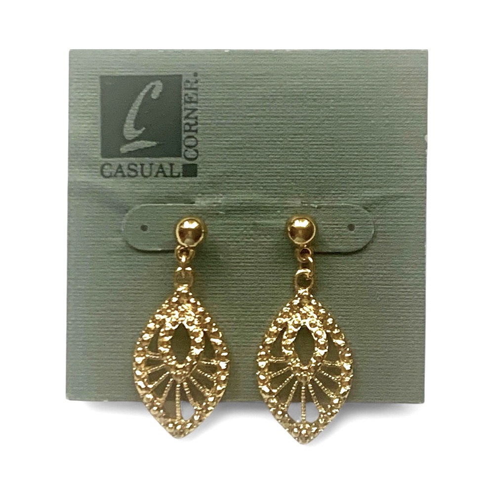 Casual Corner Gold Filigree Earrings